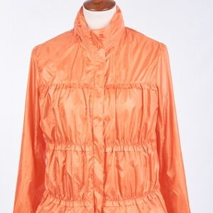 PRANA Orange Windbreaker Polyester Shell Jacket